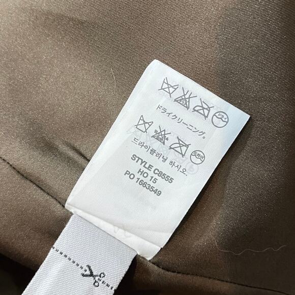 J.CREW Melton Wool Designer Italy Forest Army Green Toggle Long Coat Jacket 0 - Picture 9 of 9